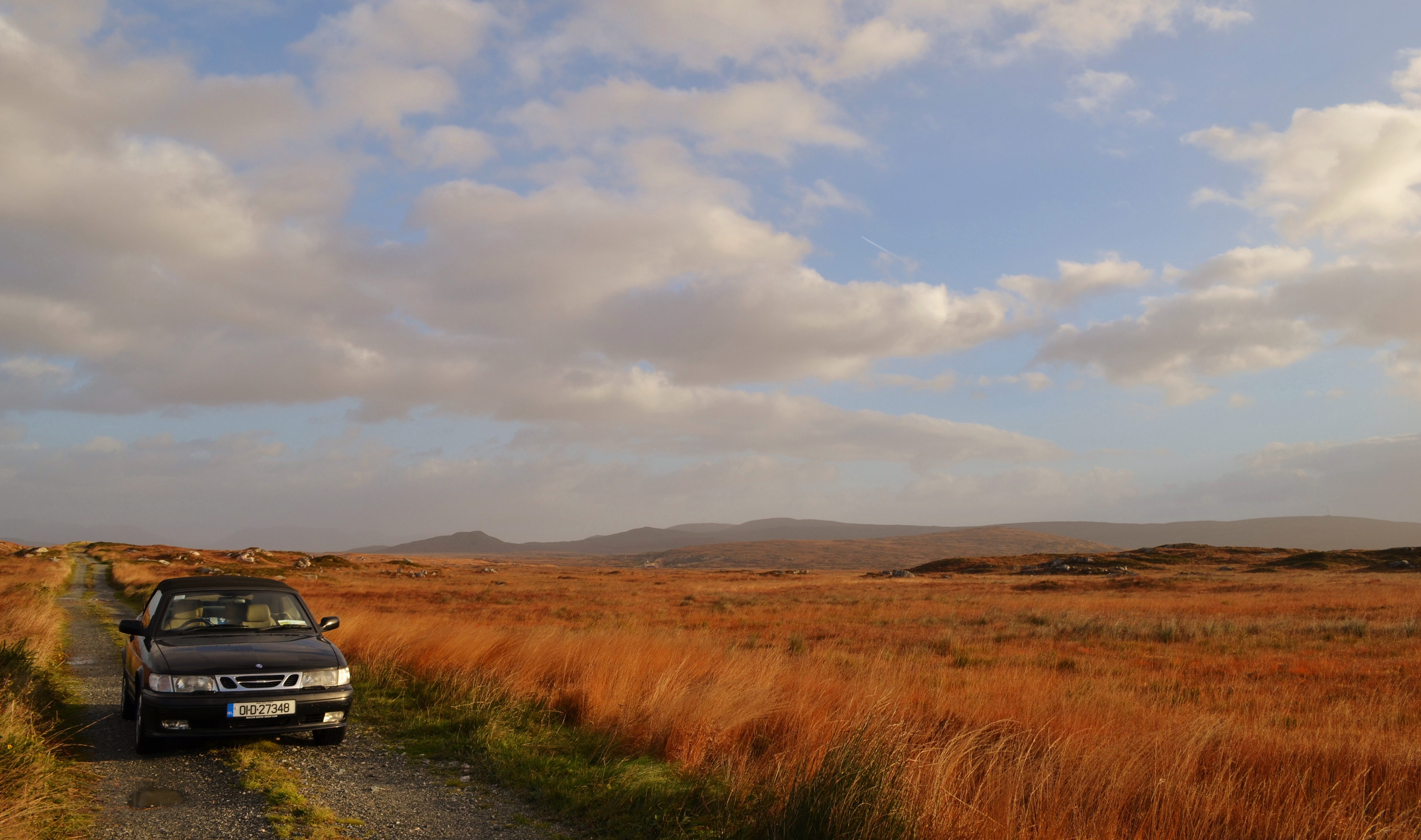 A turf cutter's road along the boglands of Carna