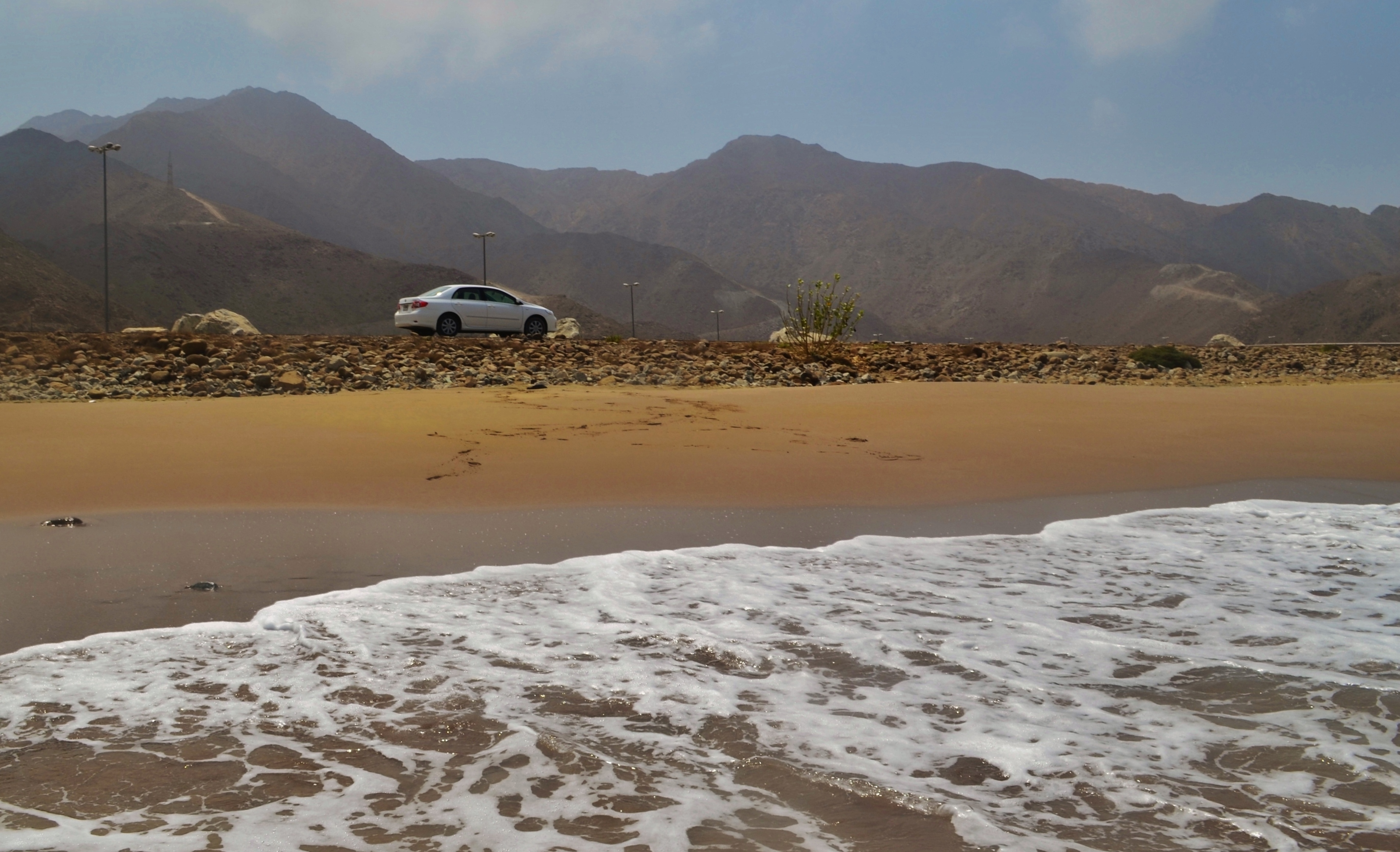 Tom's Corolla on the Gulf of Oman.